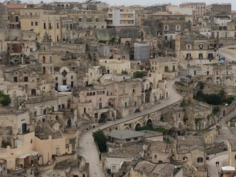Matera, cave dwellings piled one on top of the other